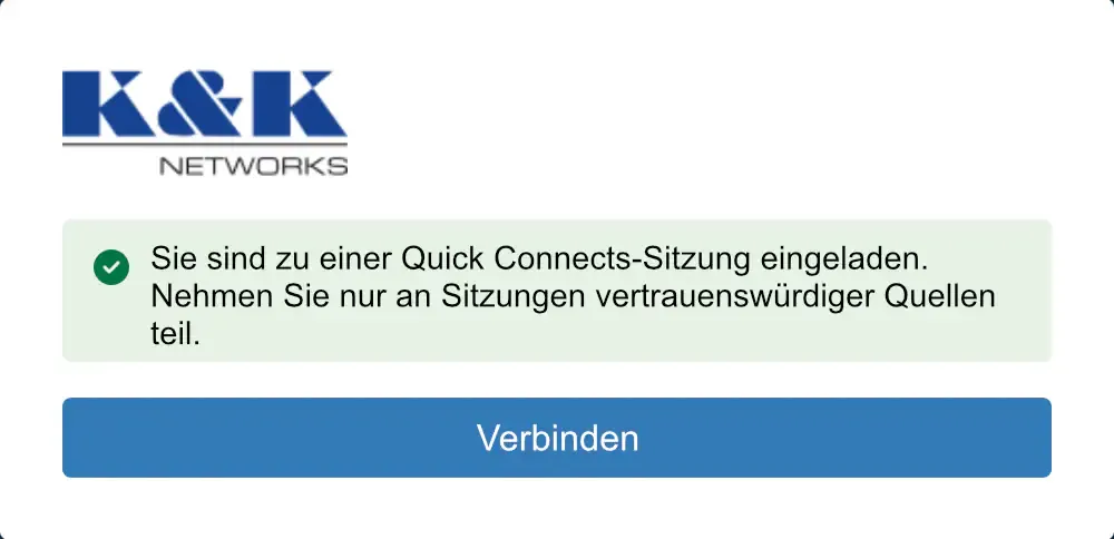 Download des Quick-Connect-Fernwartungsprogramms unter Windows