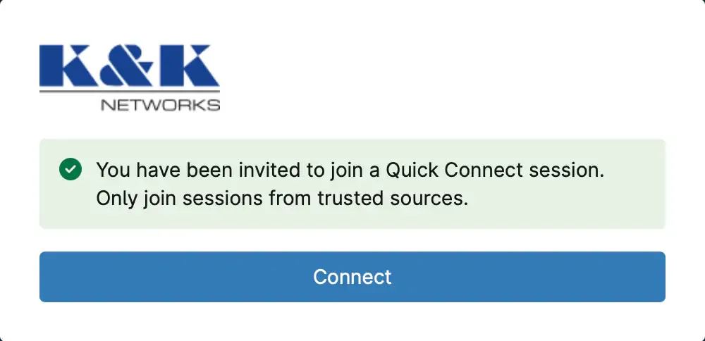 Downloading the Quick Connect remote-support program on Windows