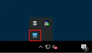Quick-Connect-Symbol in der Taskleiste